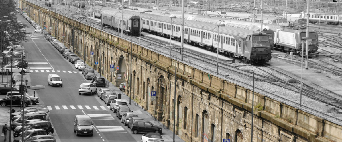 Una vista dall'alto dei Magazzini Raccordati della Stazione Centrale di Milano