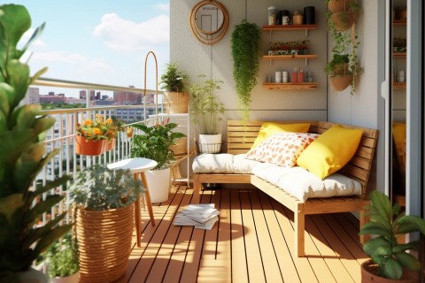 Un terrazzo con spazio verde realizzato con il bonus verde 2023